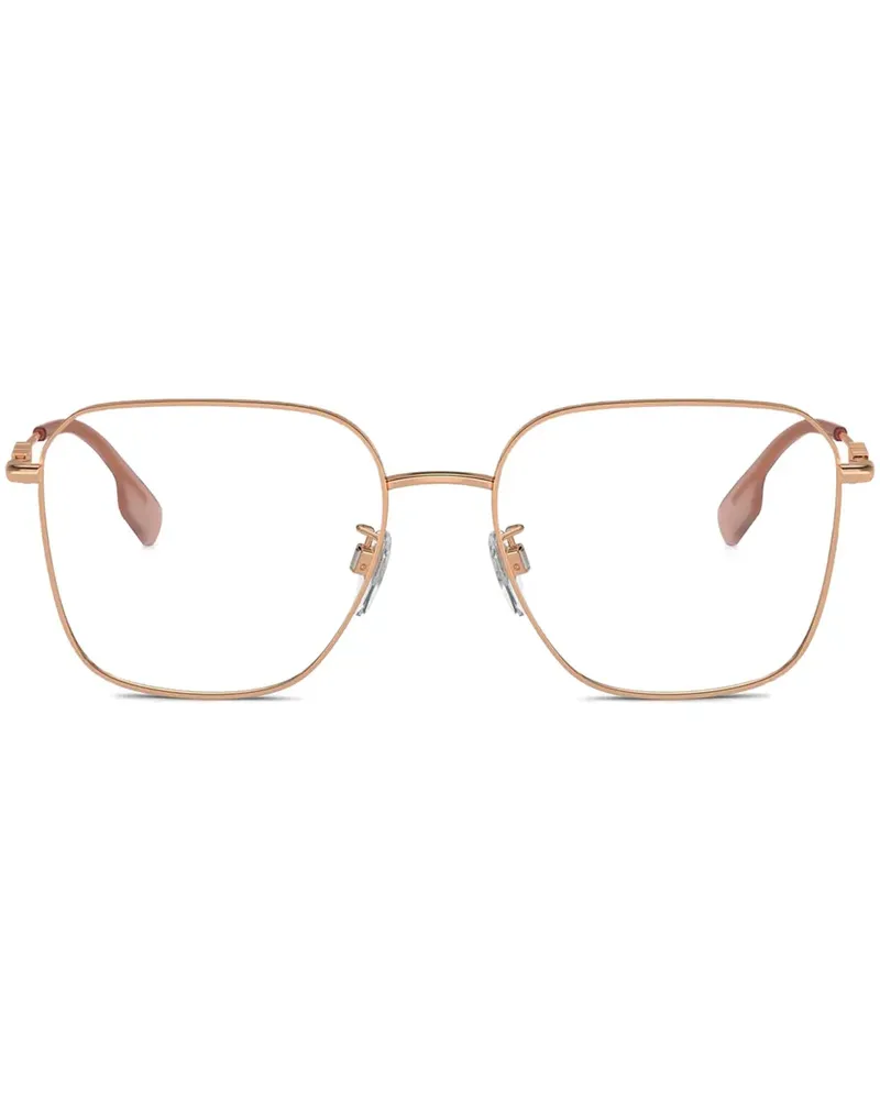 Burberry Eckige Brille mit Logo-Schild - Rosa Rosa