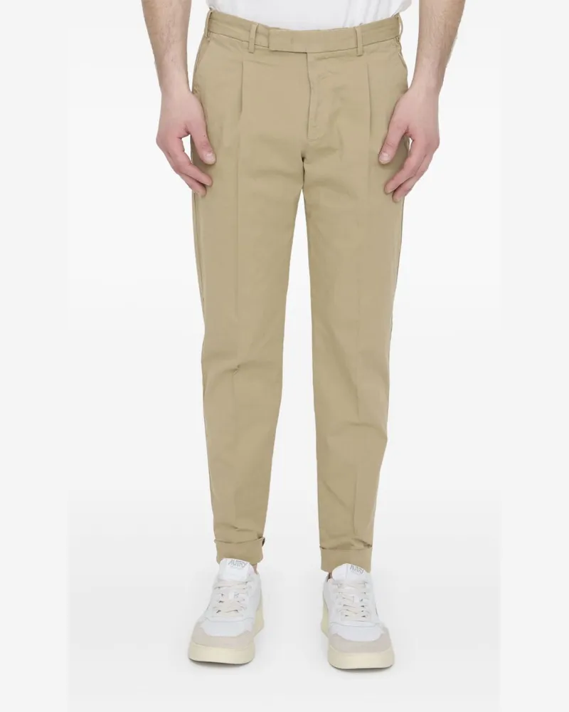 PT TORINO Schmale Cropped-Chino - Nude Nude