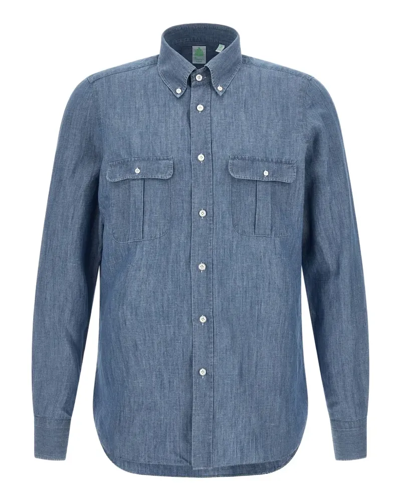 Finamore 1925 Zurigo Button-down-Hemd - Blau Blau