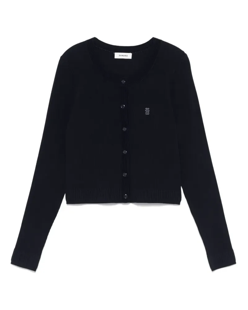 Sandro Cardigan mit rundem Ausschnitt - Blau Blau
