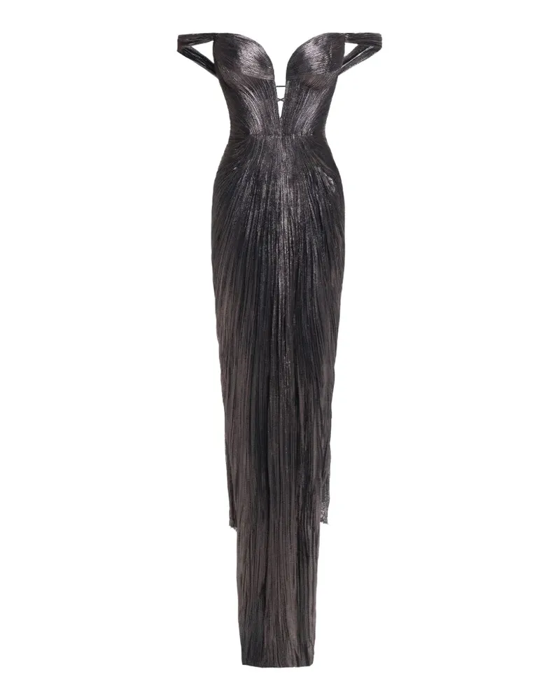 Maria Lucia Hohan off-shoulder pleated maxi dress - Braun Braun