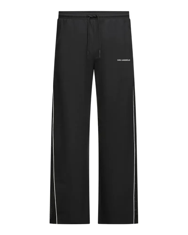 Karl Lagerfeld Hose mit Logo-Print - Schwarz Schwarz