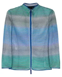 Giorgio Armani Semi-transparente Jacke Blau