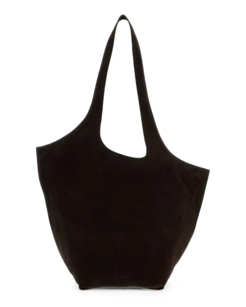 ATTICO large Le Scoop suede tote bag - Braun Braun