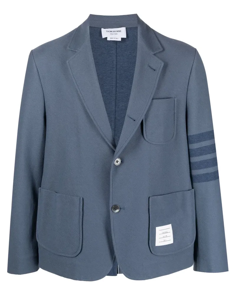 Thom Browne Sakko mit gestreiften Ärmeln - Blau Blau