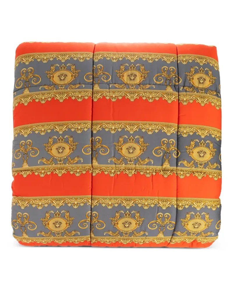Versace Gesteppte Bettdecke mit Barock-Print (270cm x 270cm) - Orange Orange