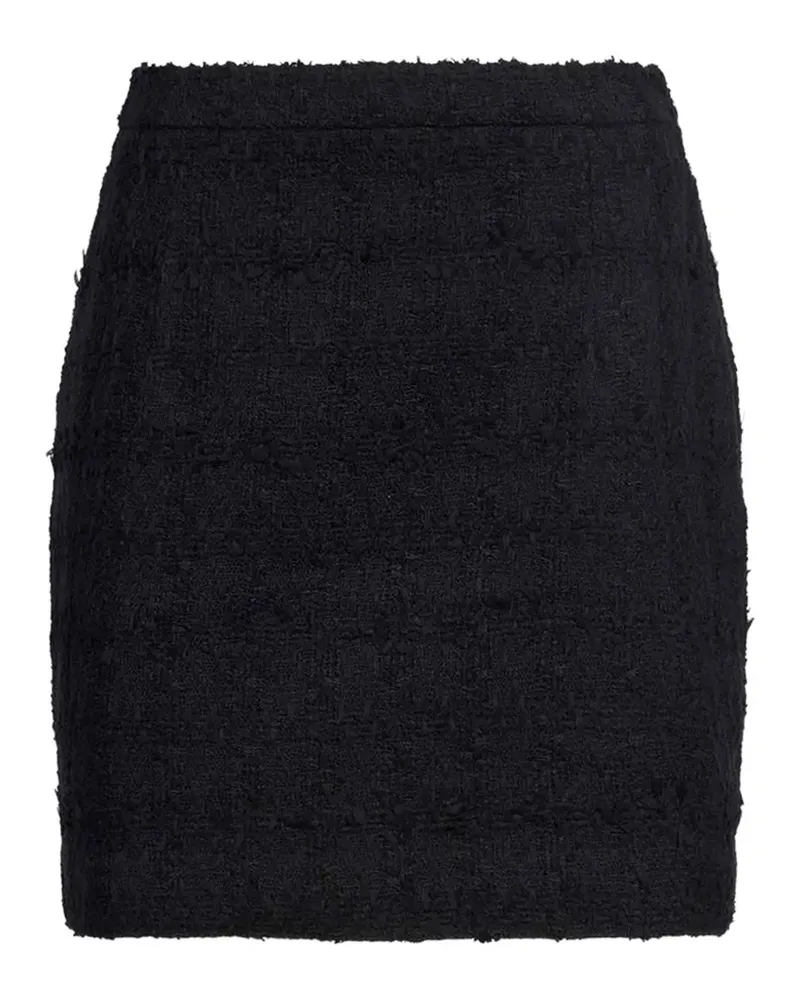 Alessandra Rich Midirock aus Bouclé - Schwarz Schwarz