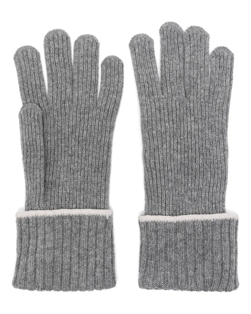 Eleventy Handschuhe aus Kaschmir Grau