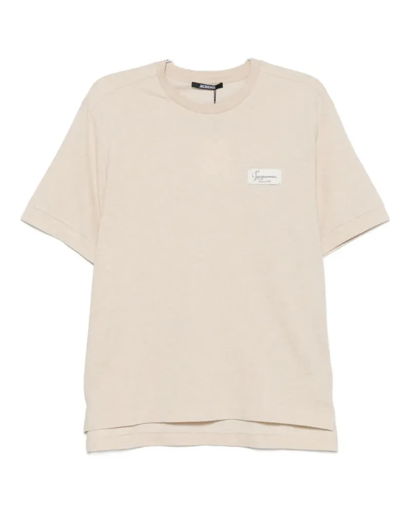 Jacquemus T-Shirt mit Logo-Patch - Nude Nude
