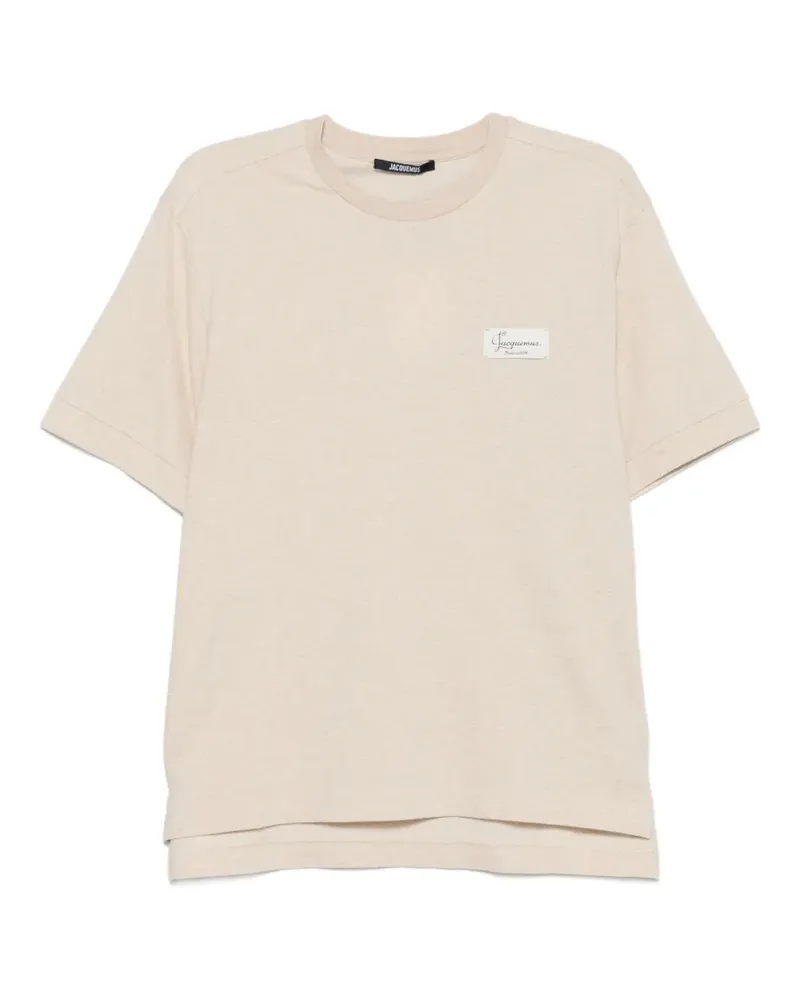 Jacquemus T-Shirt mit Logo-Patch - Nude Nude