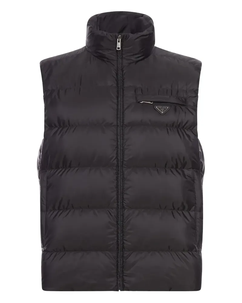 Prada zip pocket gilet - Schwarz Schwarz