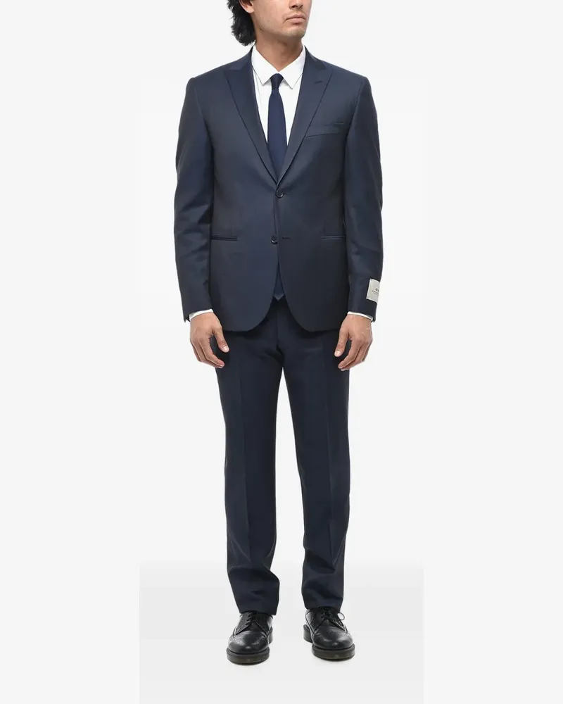 Corneliani single-breasted peak-lapel suit - Blau Blau