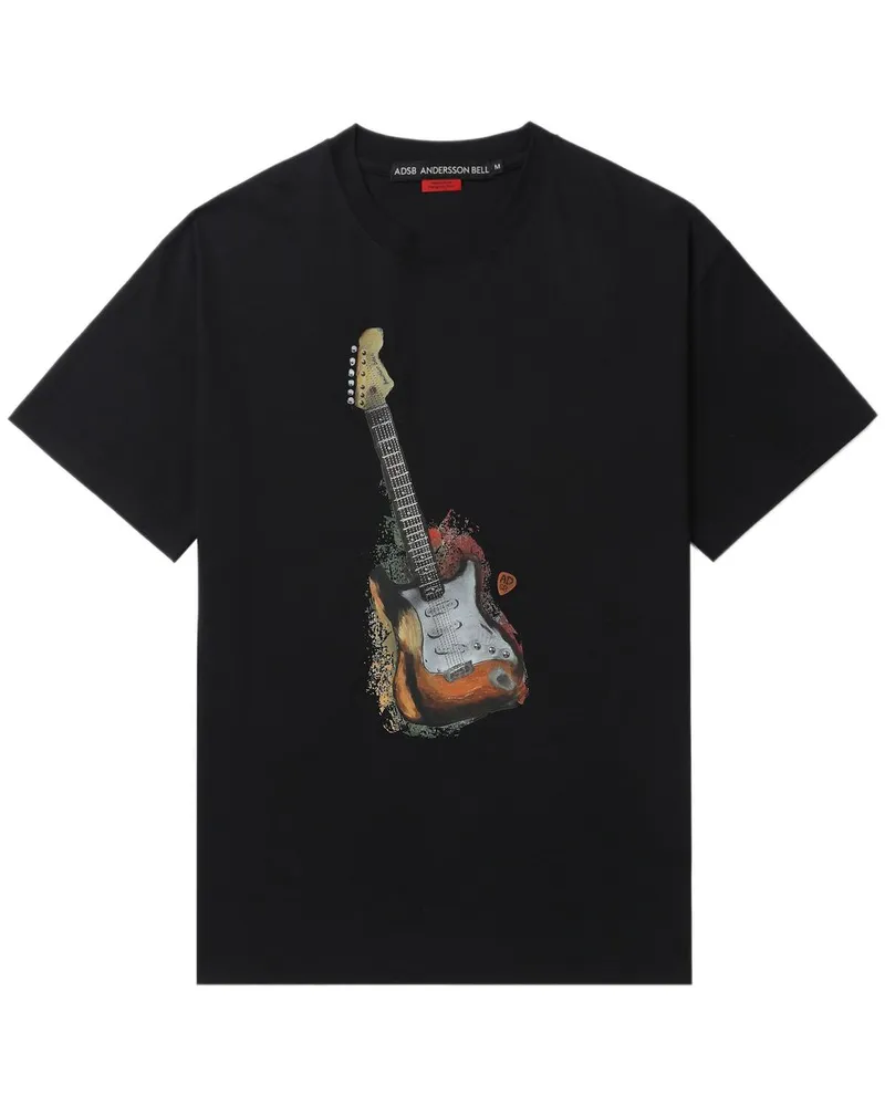 Andersson Bell T-Shirt mit grafischem Print Schwarz