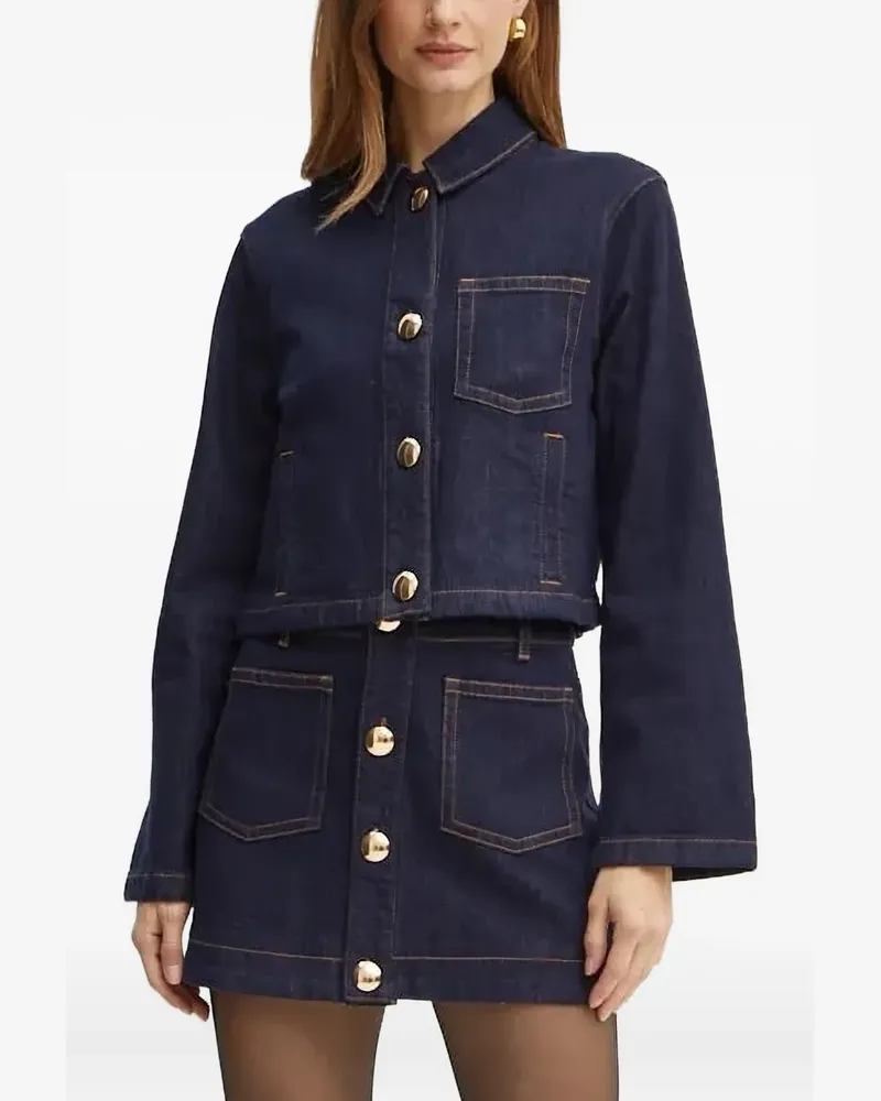Bardot Geknöpfte Jeansjacke - Blau Blau