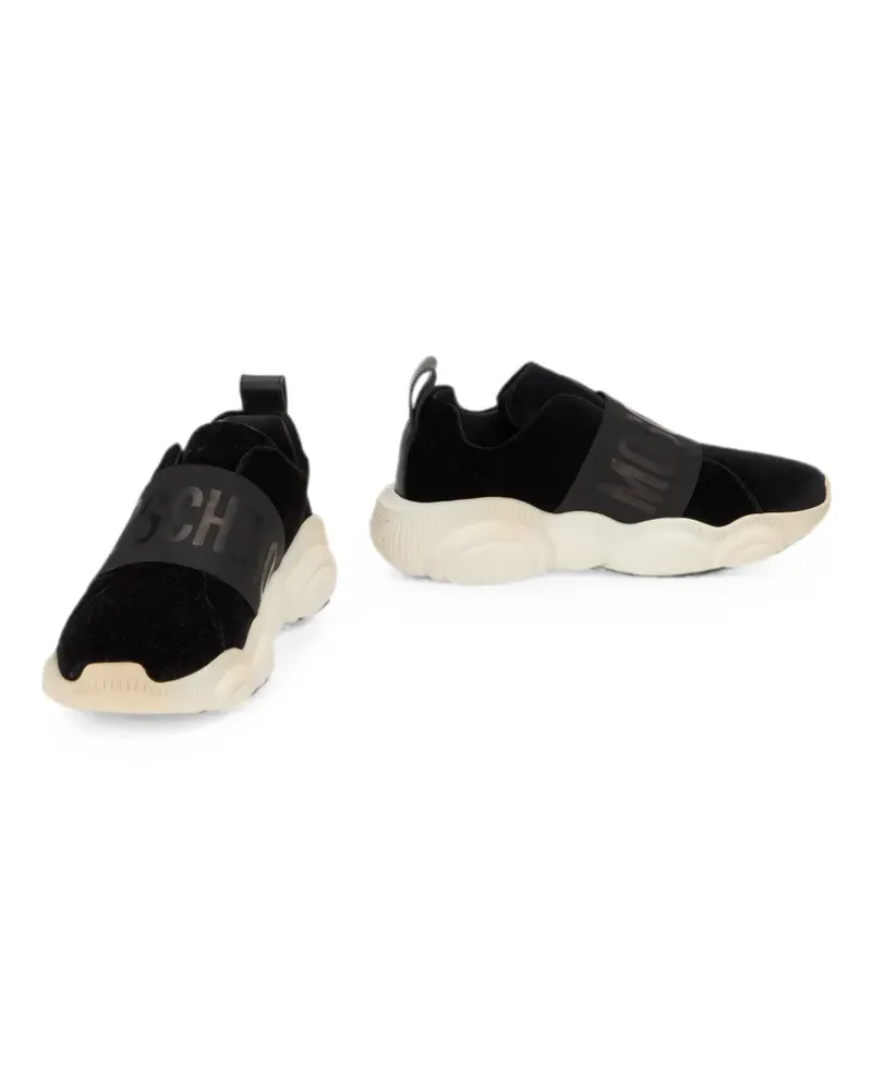 Moschino Teddy velvet sneakers - Schwarz Schwarz