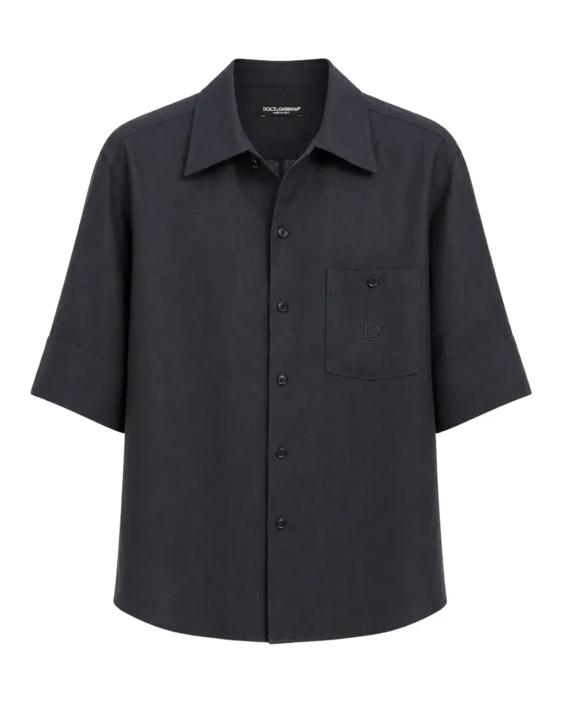 Dolce & Gabbana logo short-sleeve shirt - Schwarz Schwarz