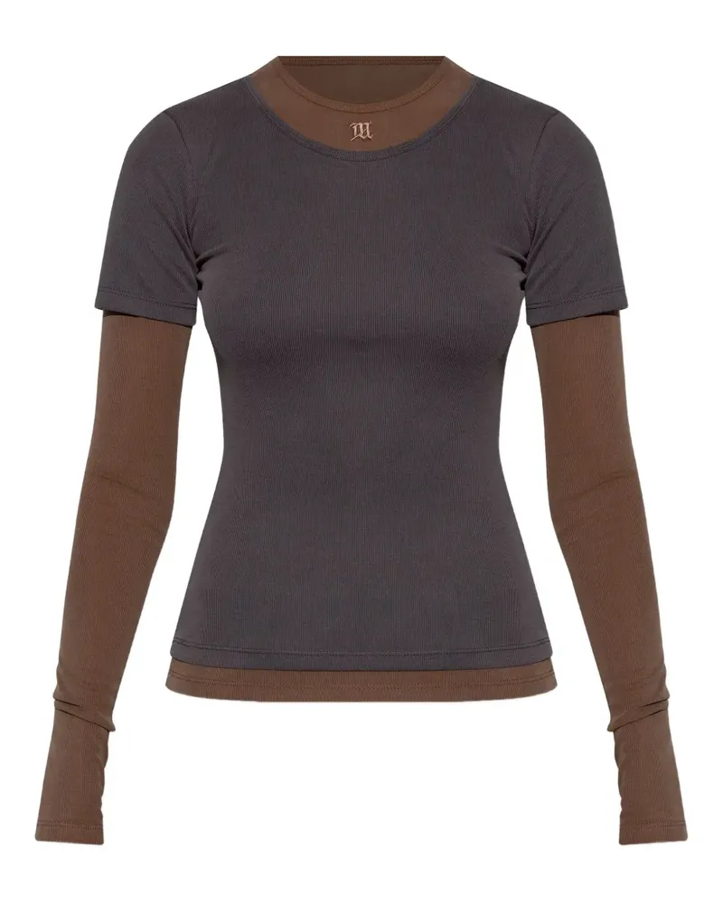 MISBHV layered long-sleeve top - Grau Grau
