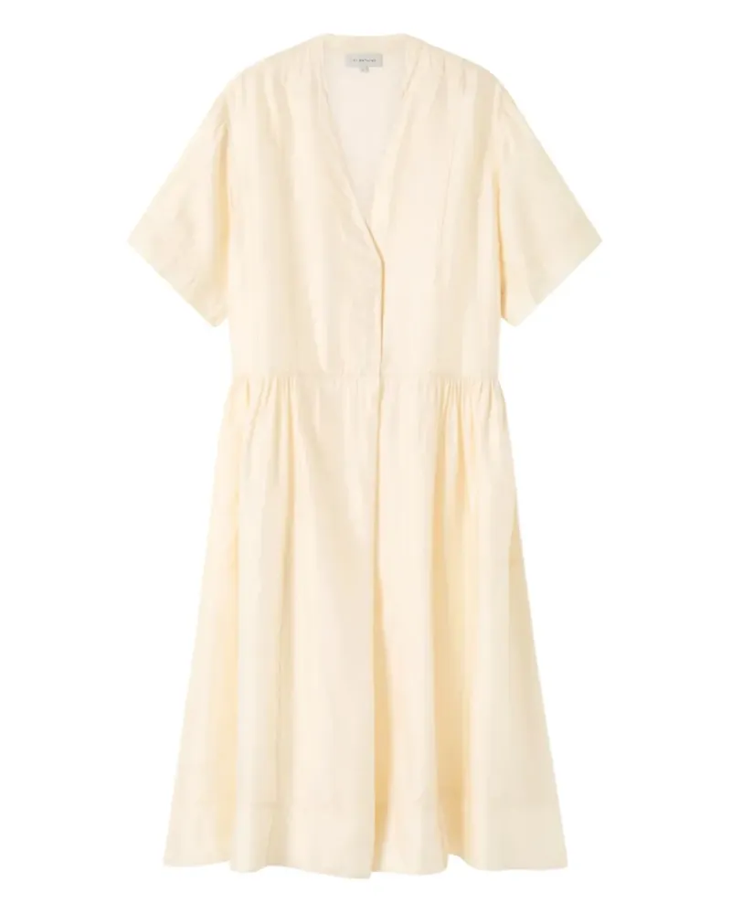Lee Mathews Kline V-neck midi dress - Nude Nude