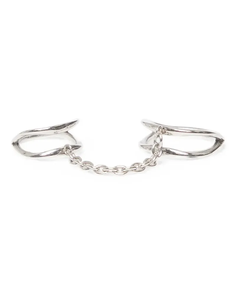 Vitaly Basis chain-link ring - Silber Silber