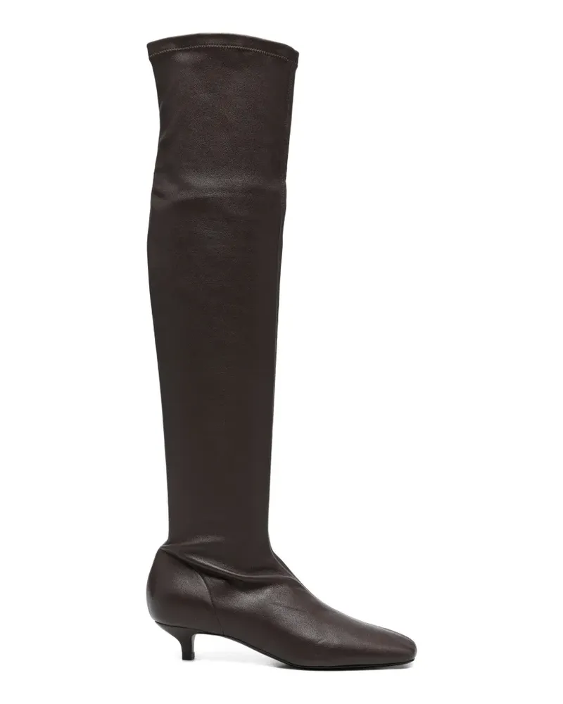 Totême Kniehohe Stiefel aus Nappaleder - Braun Braun