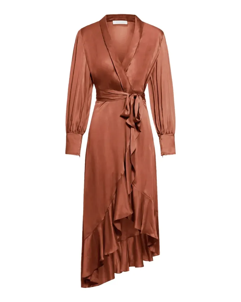 Zimmermann Wickelkleid aus Seide - Orange Orange