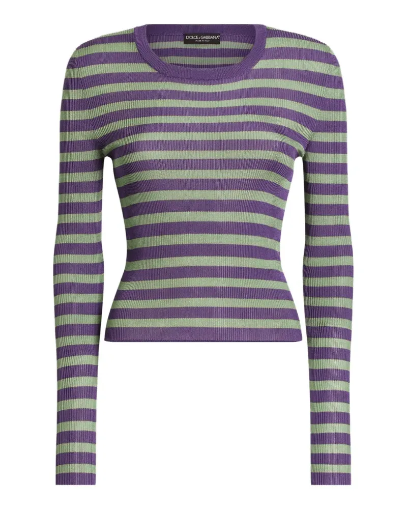 Dolce & Gabbana Gestreifter Pullover - Grün Grün