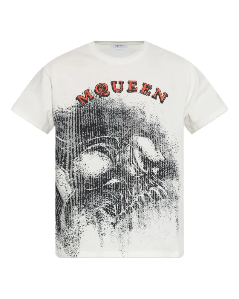 Alexander McQueen skull-print logo T-shirt - Weiß Weiß