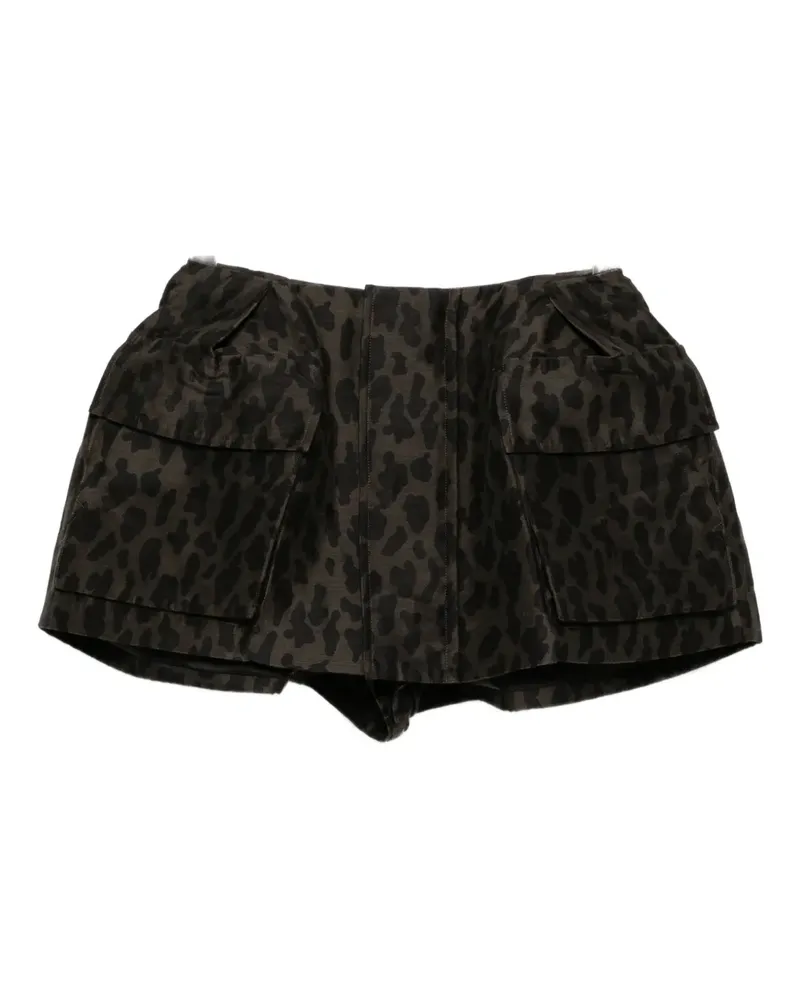 Sacai Shorts mit Print - Braun Braun