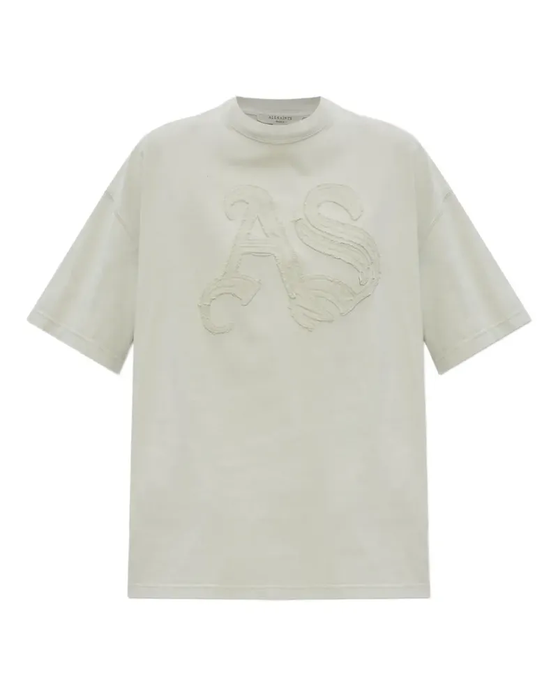 AllSaints Etta T-Shirt mit Logo-Applikation - Grün Grün