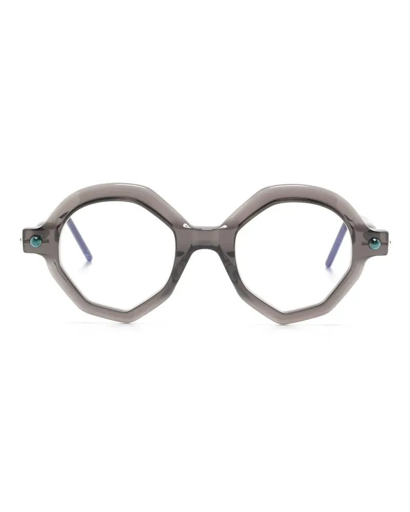 KUBORAUM P18 Brille mit geometrischem Gestell - Grau Grau
