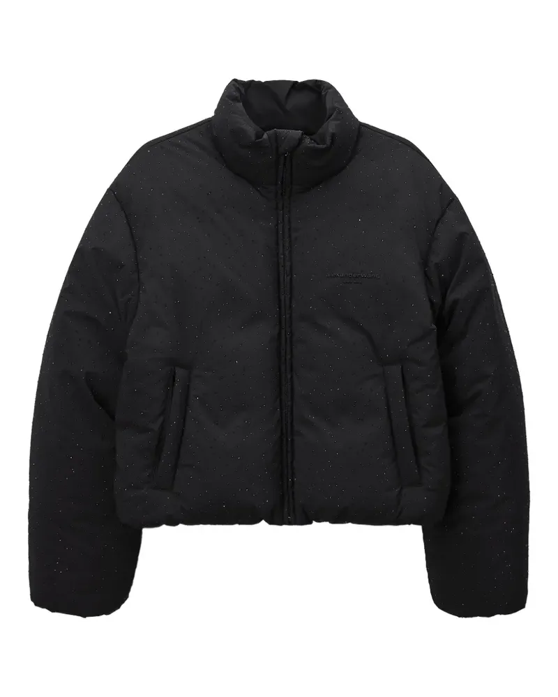 Alexander Wang classic puffer jacket w/ allover hotfix - Schwarz Schwarz
