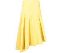 Asymmetrischer Midirock - Gelb