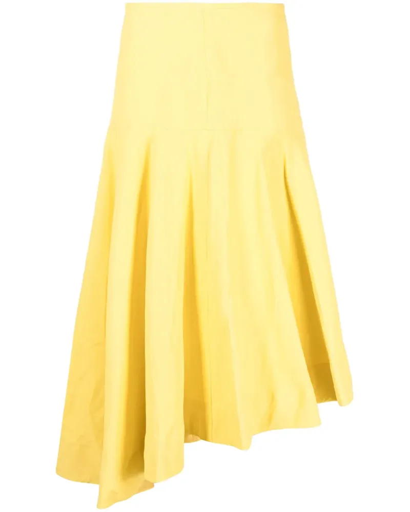 Jil Sander Asymmetrischer Midirock - Gelb Gelb