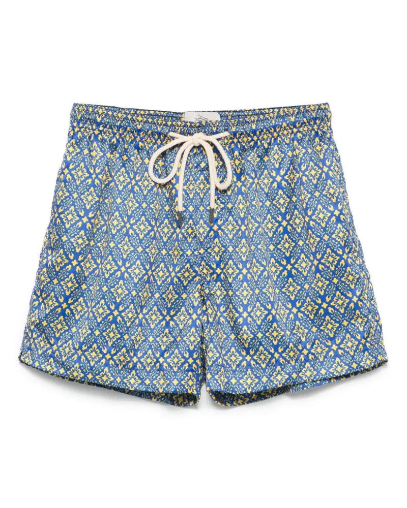 PENINSULA Badeshorts mit grafischem Print - Blau Blau