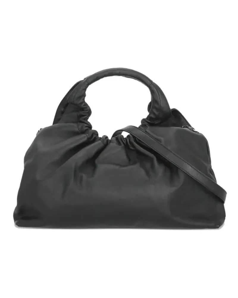 Antonelli Firenze Tote Bag mit gerafftem Henkel - Schwarz Schwarz