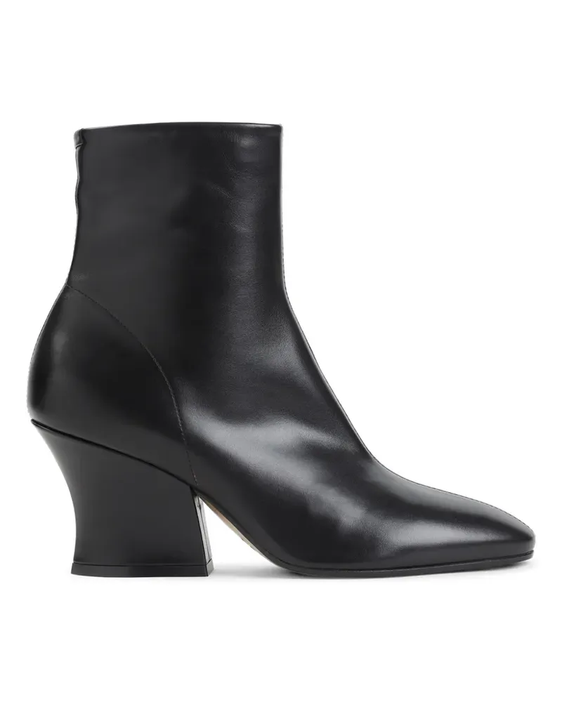 Jil Sander block-heel leather ankle boots - Schwarz Schwarz