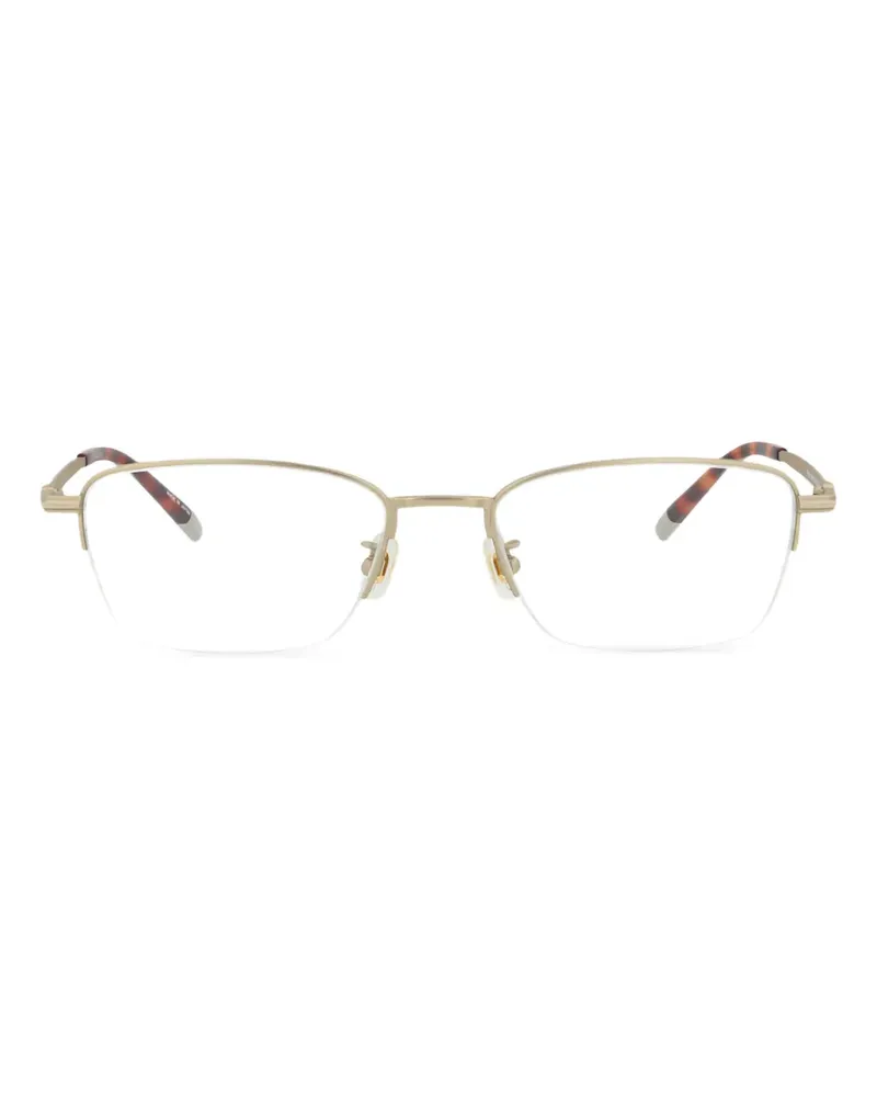 Montblanc rectangle-frame half-rim glasses - Gold Gold