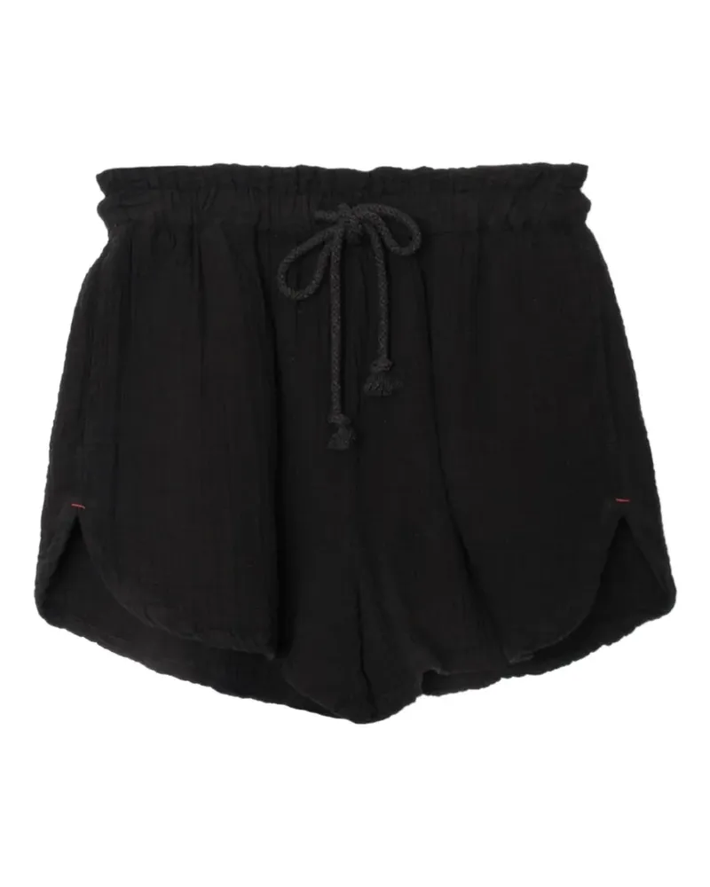 Xírena drawstring-fastening crinkled shorts - Schwarz Schwarz