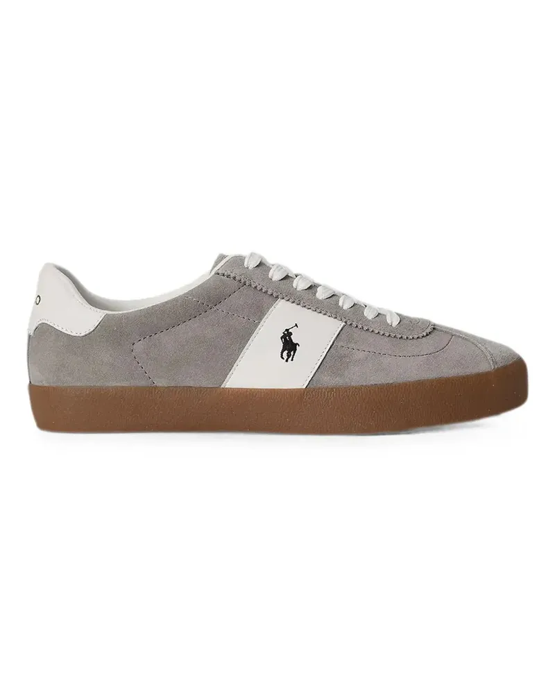 Ralph Lauren suede logo-embroidered sneakers - Grau Grau