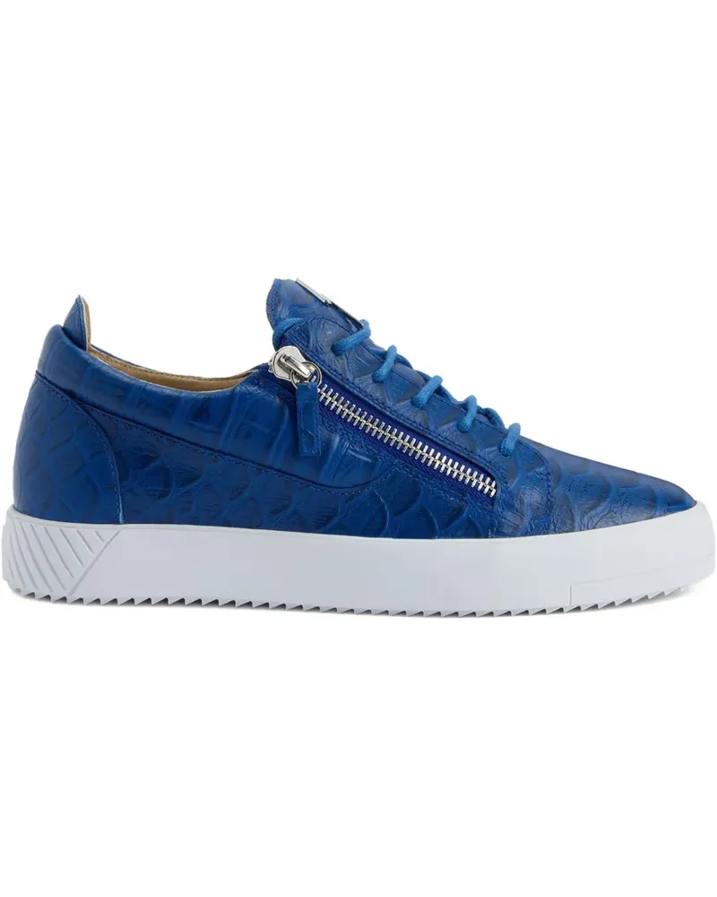 Giuseppe Zanotti Frankie Sneakers mit Kroko-Effekt - Blau Blau