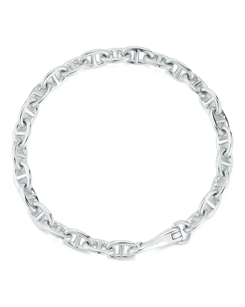 MATEO small anchor-link bracelet - Silber Silber