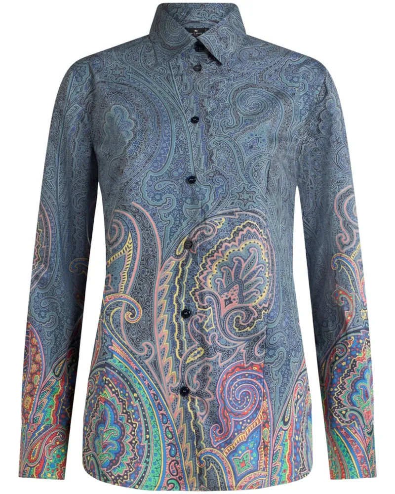 Etro Hemd mit Paisley-Print - Blau Blau