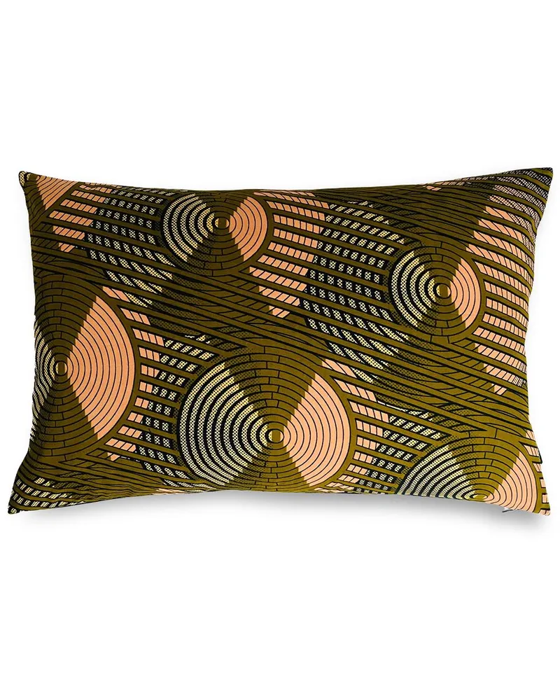 Mumutane Iki Kissen mit Circular Powder-Print - Grün Grün