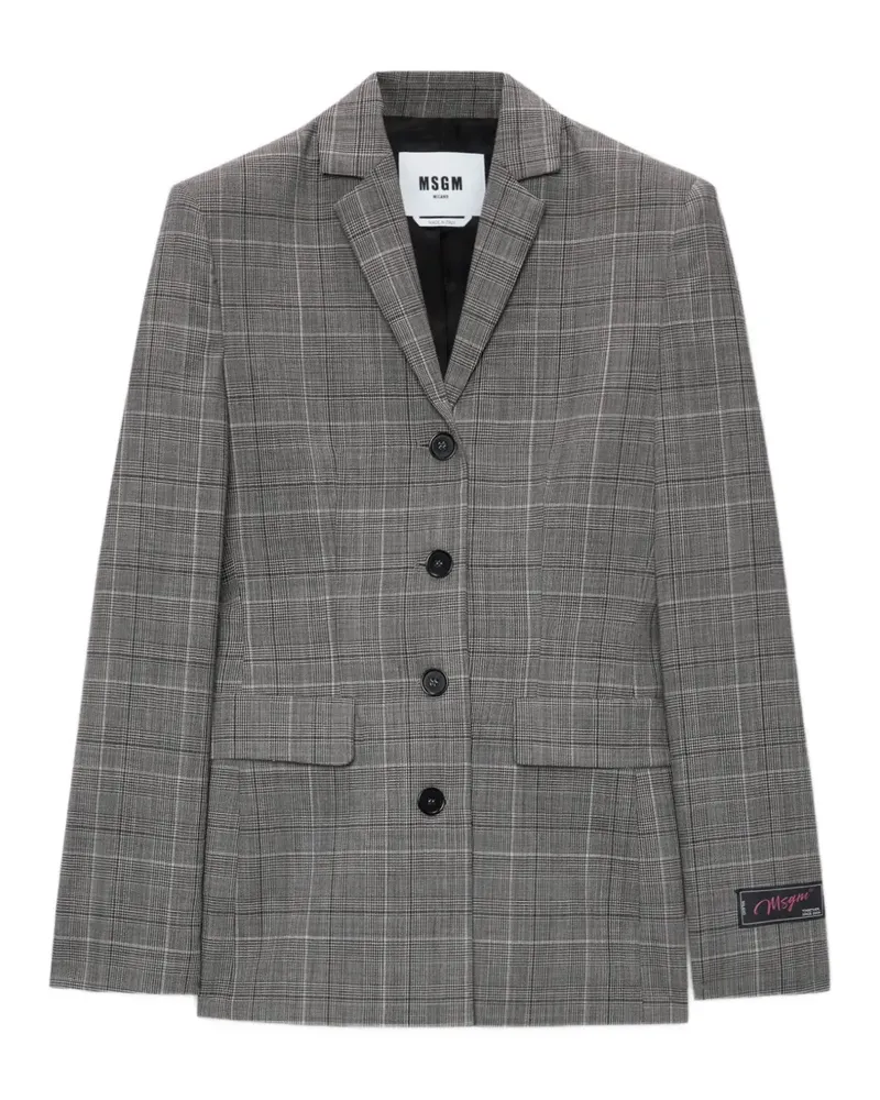 MSGM Kariertes Sakko - Grau Grau