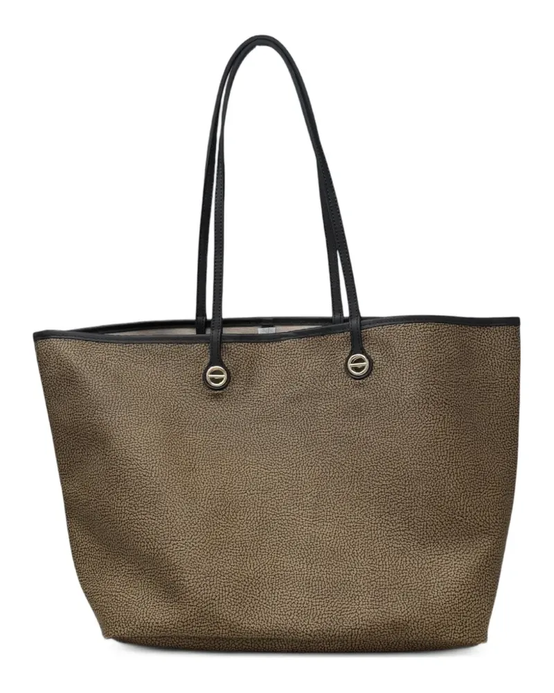 Borbonese printed top handle shoulder bag - Braun Braun