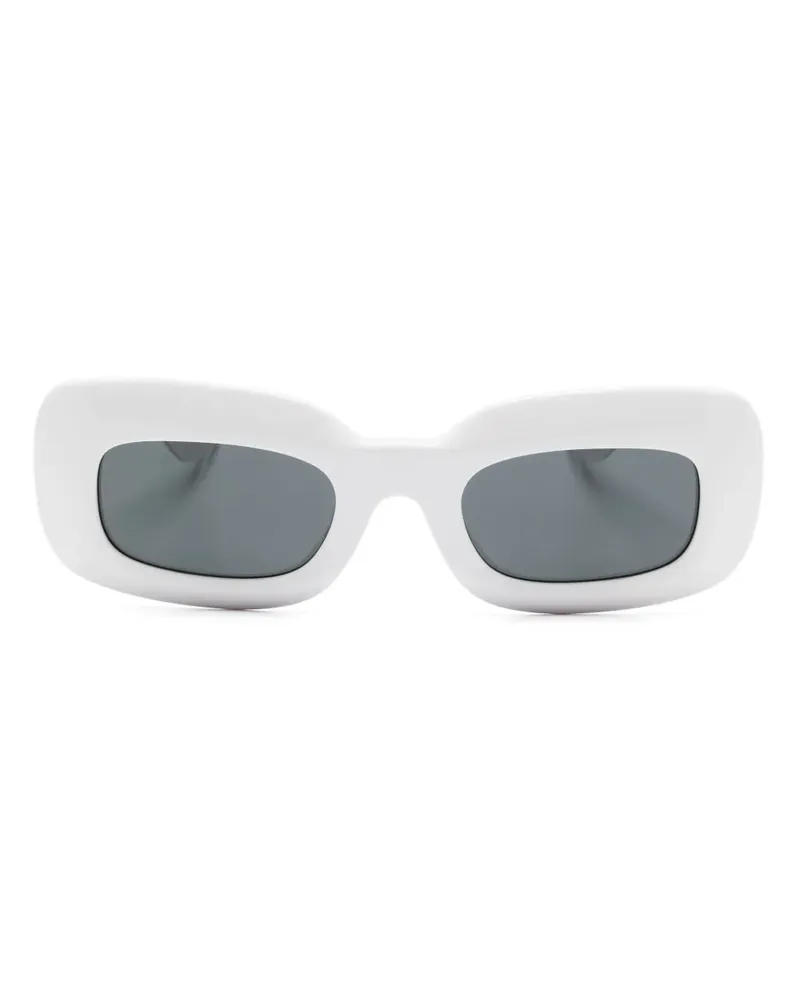 KHAITE 1966C Sonnenbrille mit eckigem Gestell - Weiß Weiß