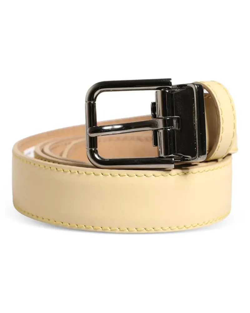 Dolce & Gabbana Schnallengürtel aus Leder - Gelb Gelb