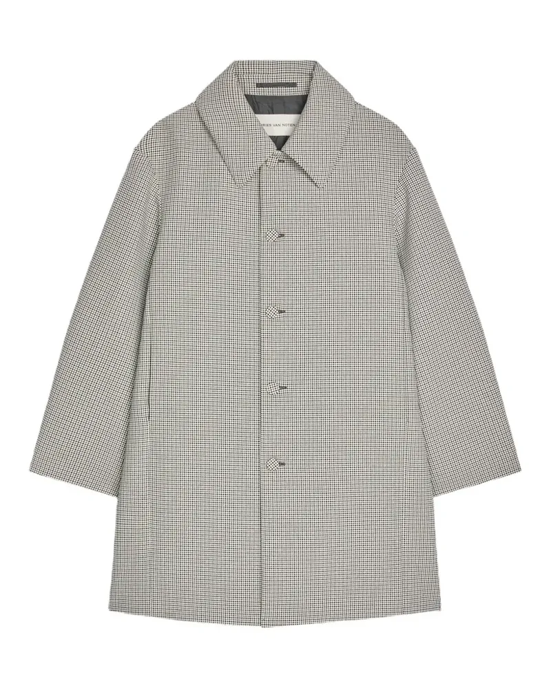 Dries van Noten gingham coat - Grau Grau