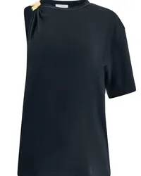 Ferragamo Asymmetrisches T-Shirt Schwarz