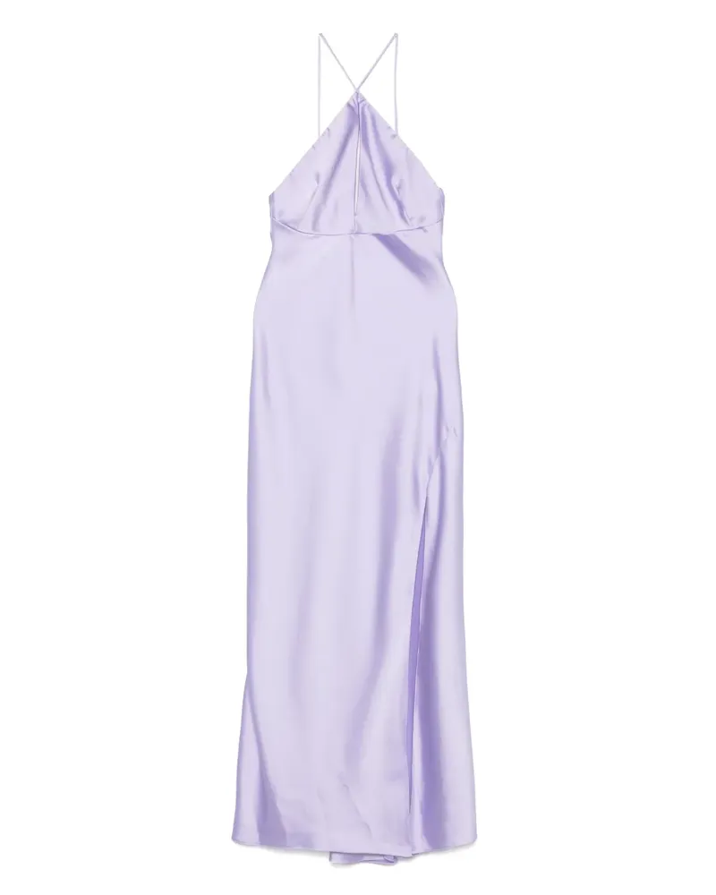 Patrizia Pepe Maxikleid aus Satin - Violett Violett